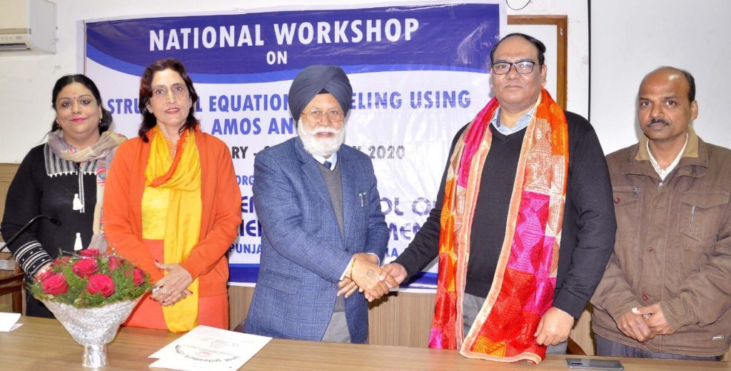 National workshop on structural equation modeling at Punjabi University