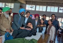 MRSPTU Physics department organized a blood donation camp in memory of Pulama martyrs