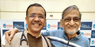 75-yr heart patient undergoes high risk stenting successfully at Ojas