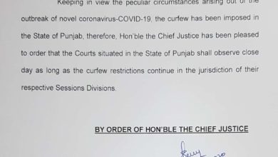 Courts in Punjab to remain closed in curfew
