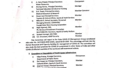 Covid 19-Punjab govt constituted two committees-senior IAS officers made chairman