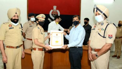 DGP pats Patiala Police on back; awards DGP Disc & Commendation Certificates