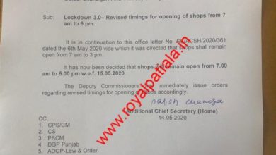Punjab govt issues revised orders on shop opening