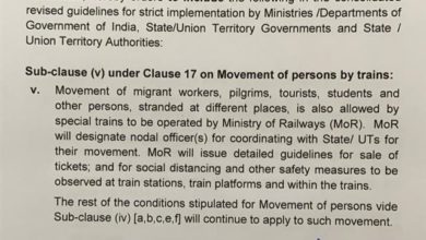 Lockdown relaxation-special trains to be operated for movement of stranded persons across the Country