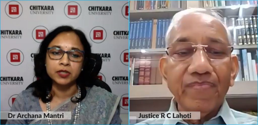 Chitkara university organizes online interaction with former CJI Justice RD Lahoti
