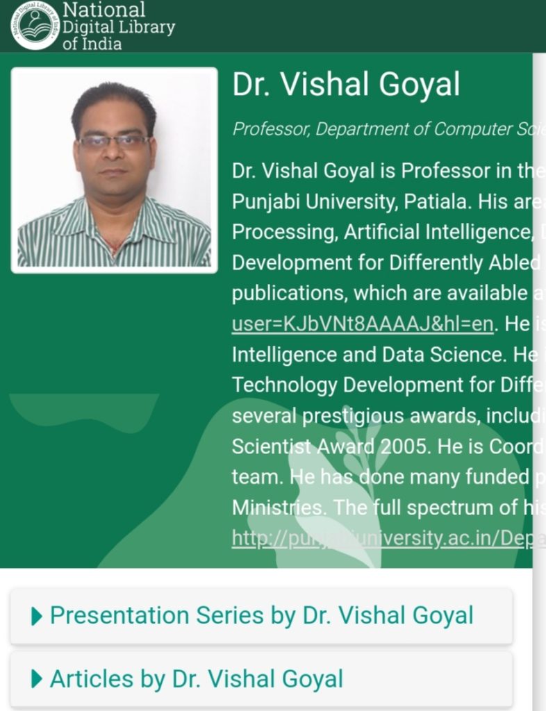 Dr. Vishal Goyal outshines as Person of the Week by NLDI
