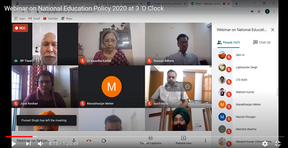 Central University of Punjab organized the Webinar on National Education Policy