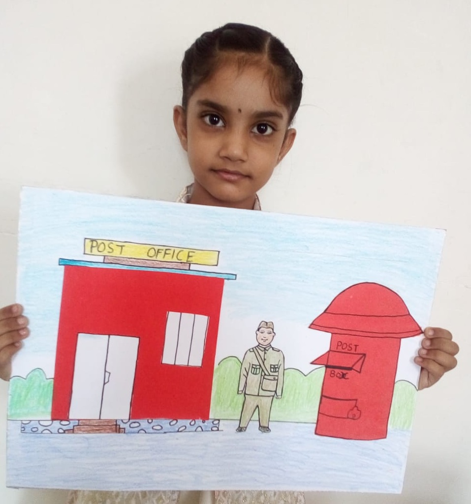 Students of Guru Nanak Foundation Public school showed creativity on postal day