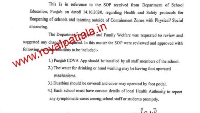 School re opening-Punjab govt issues SOP’s for teachers, schools