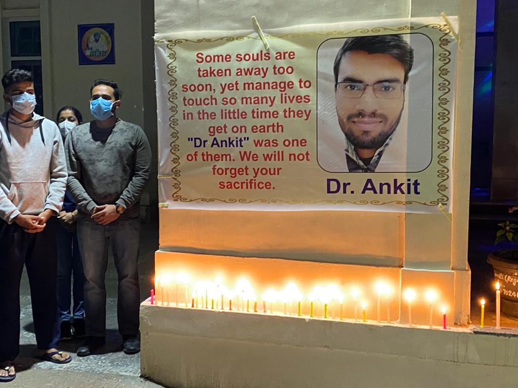 PSMDTA paid tribute to Covid warrior Dr Ankit