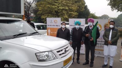 Covid awareness drive-Balbir Sidhu flags off 4 LED Vans under Mission Fateh