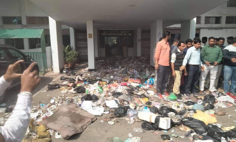 Punjabi University-a place of worship; converted into a garbage dump