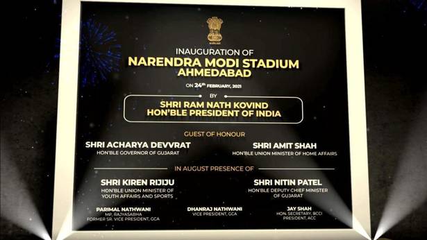 Authorities changes the name of stadium name at Ahmedabad just before the start of first match-Photo courtesy-Internet