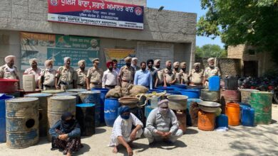 Tarn Taran police seizes huge quantity of ‘lahan’, illicit liquor -SSP