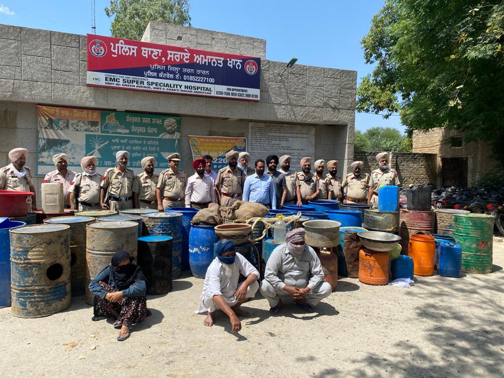Tarn Taran police seizes huge quantity of ‘lahan’, illicit liquor -SSP