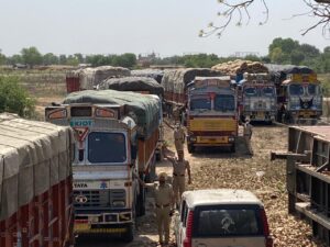 Patiala Police impound 27 vehicles loaded with wheat trying to enter Punjab from other states in last 10 days