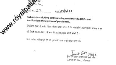 Pensioner’s relief-PSPCL extended alive certificate submission date