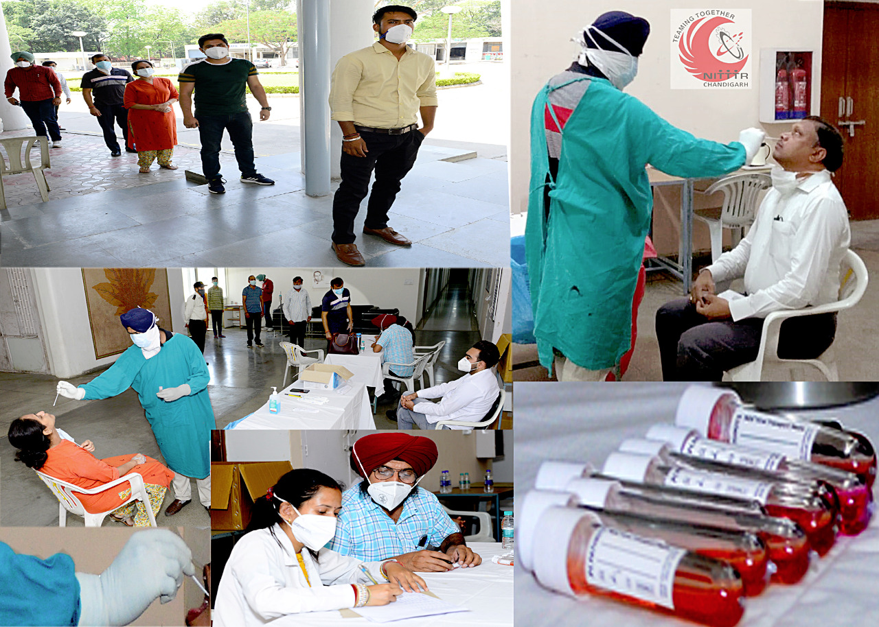 UT administration organized RT-PCR testing camp for COVID-19 at NITTTR Chandigarh campuses