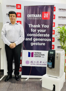 Chitkara University gets 5 Oxygen Concentrators from National Tsing Hua University, Taiwan 