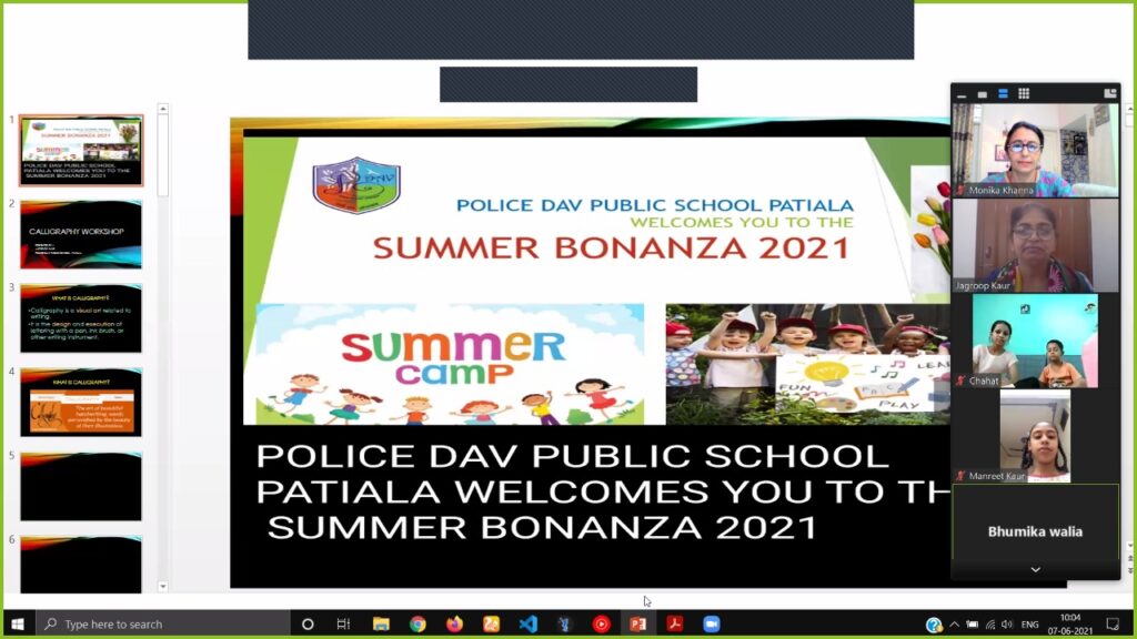Police DAV Public School Patiala organised Summer Bonanza 2021