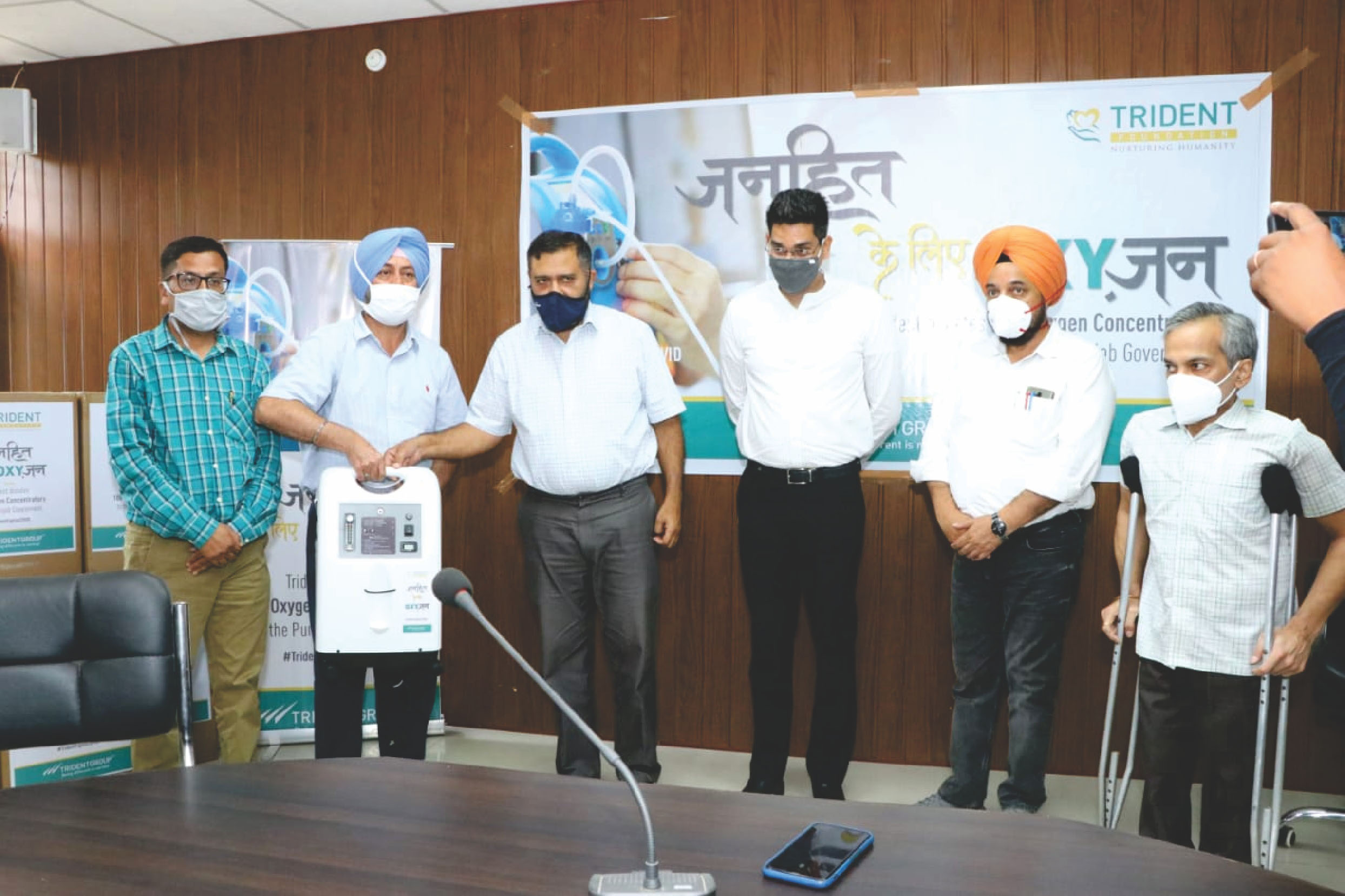 Trident Ltd donates 100 oxygen concentrators to Punjab Govt
