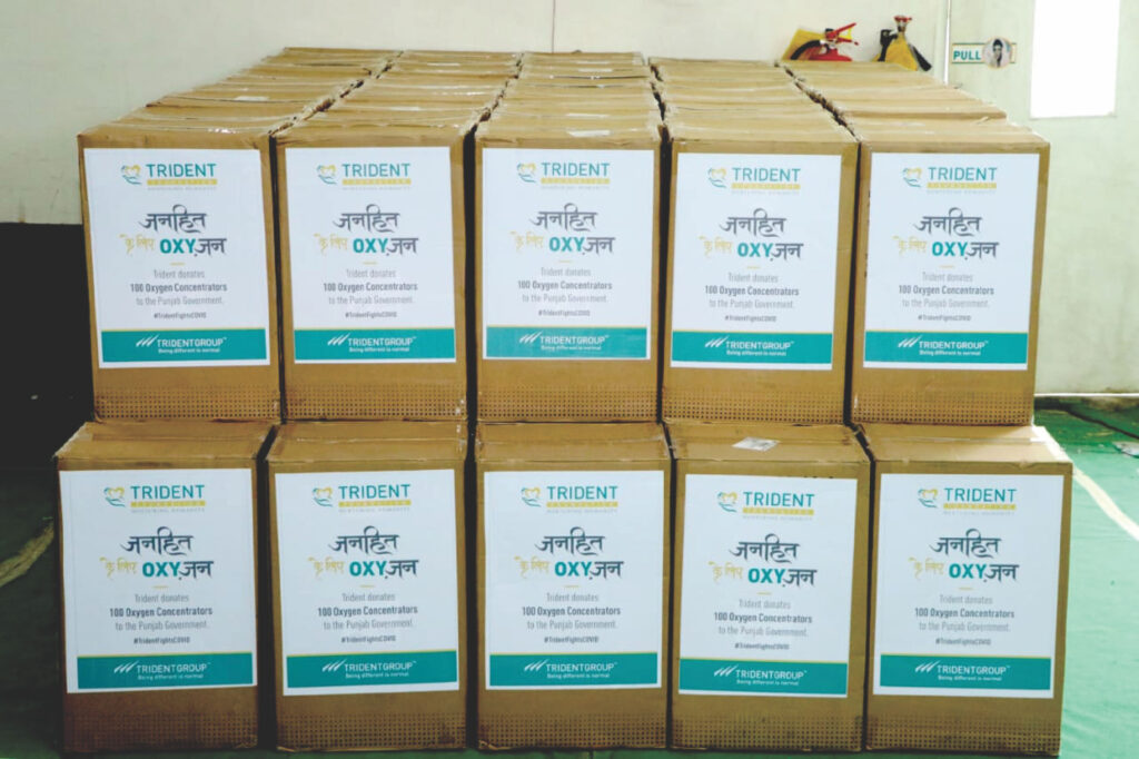 Trident Ltd donates 100 oxygen concentrators to Punjab Govt 
