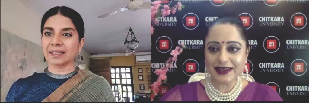 Actress Mita Vasisht addresses budding teachers, faculty of Chitkara 