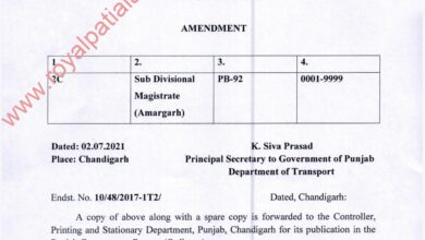 Punjab’s Amargarh gets its registration code