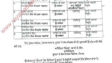 Transfers in Public relations department; Patiala gets another APRO