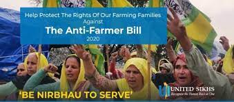 United Sikhs is praised for providing free legal aid to vulnerable protesting farmers -Photo courtesy-Internet