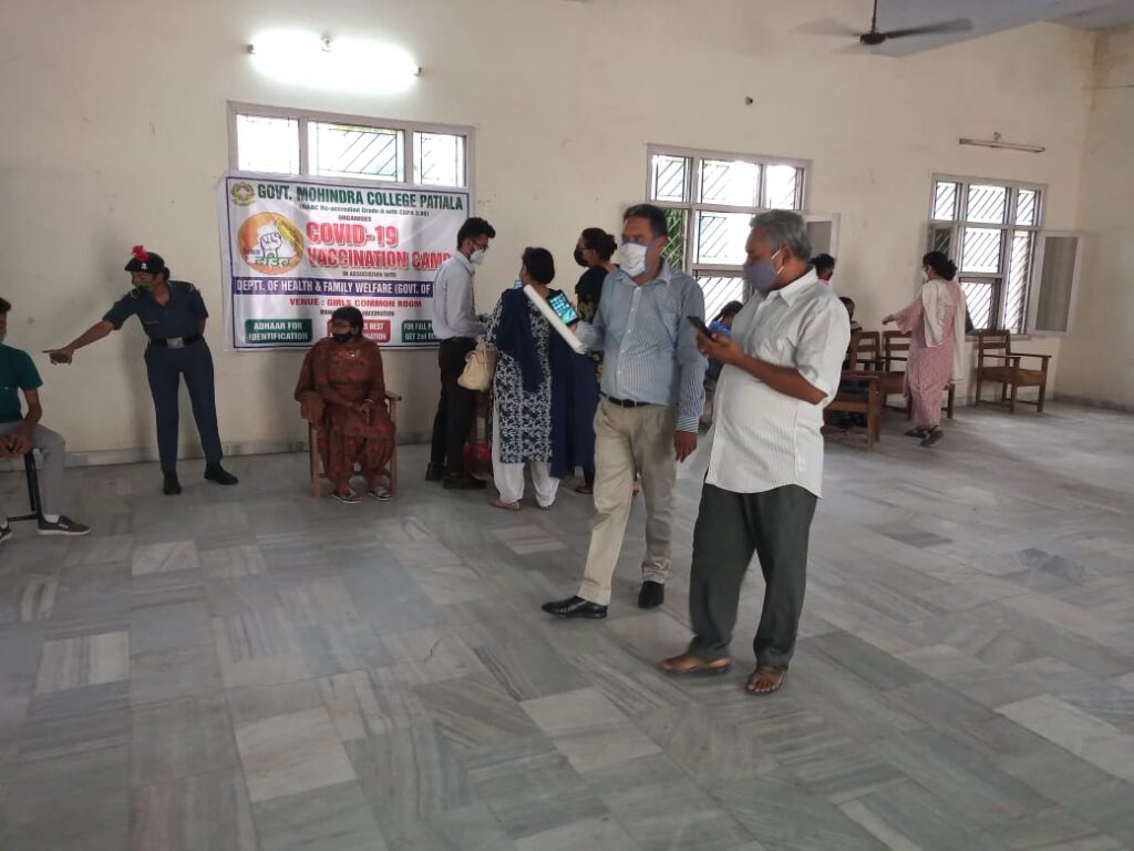 Vaccination Camp for students at Govt Mohindra College