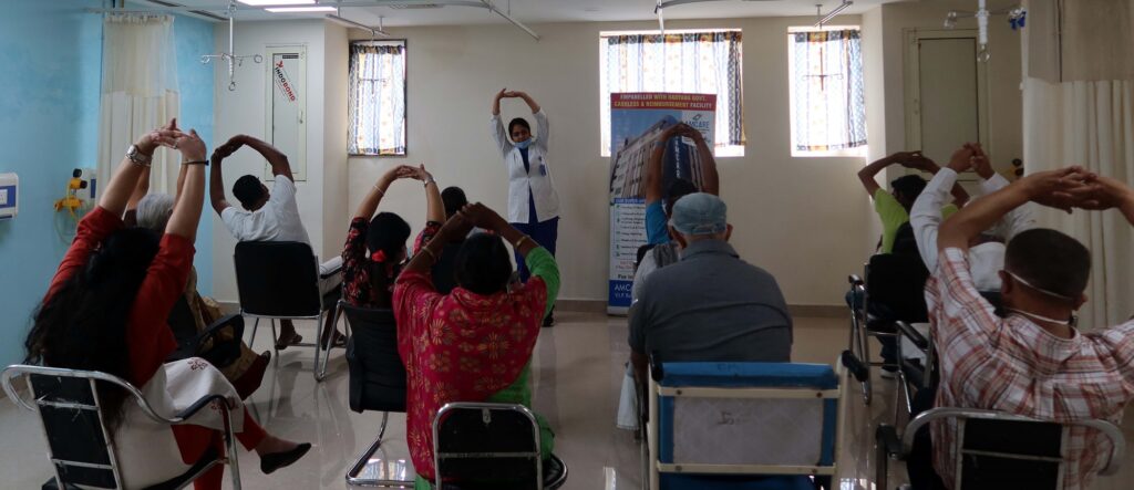 People attend health session of Dr Anil Sofat on back pain