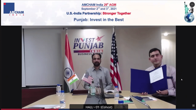 Landmark MoU- Punjab inks with AMCHAM India for facilitating US member companies  