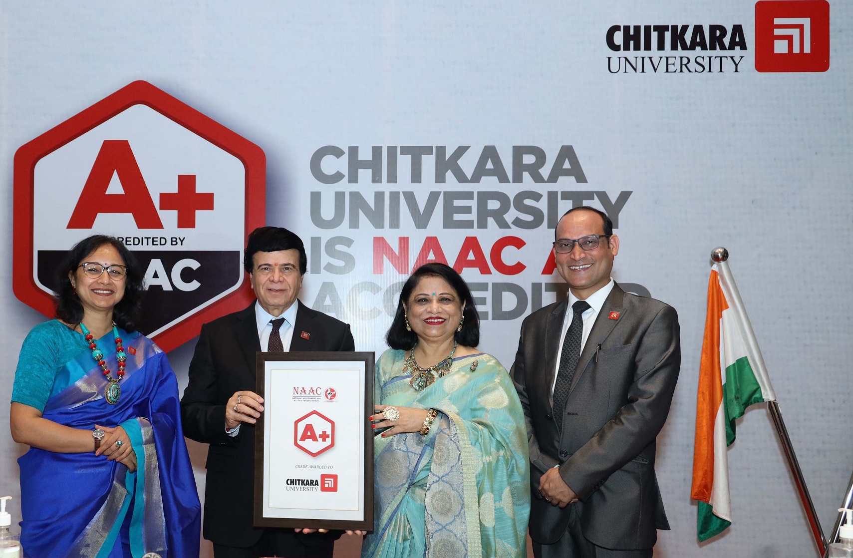 Chitkara University bags A+ NAAC Accreditation; scored 3.26 on 4 point scale