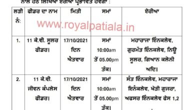 Power shut down in Patiala on October 17; schedule released by PSPCL