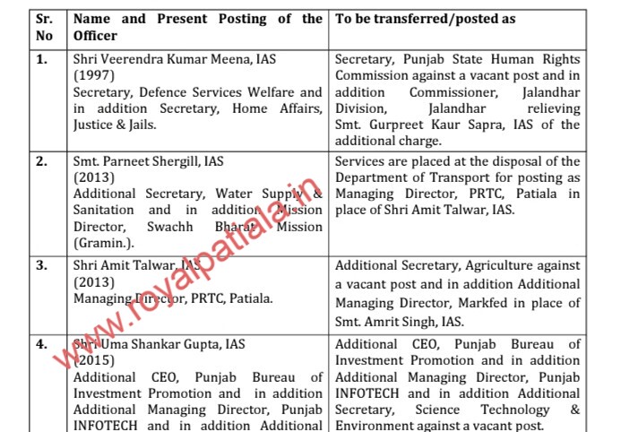 4 IAS transferred; PRTC again gets new MD