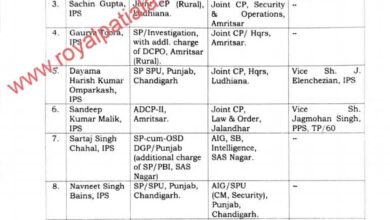 Another round of transfers-72 IPS-PPS transferred in Punjab