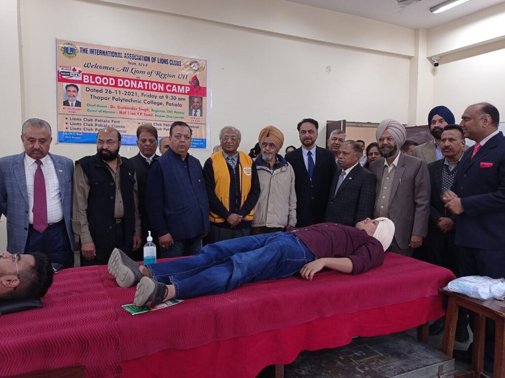 “Donating Money Is Great, But Donating Blood Is Even Better”-Blood donation camp at Thapar Institute  