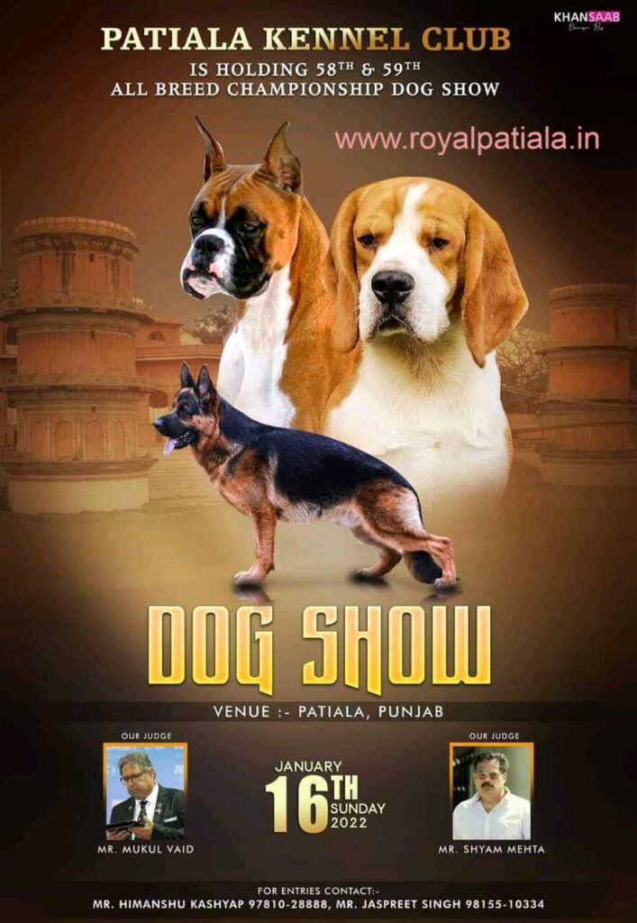 Patiala Kennel Club announces its annual DOG SHOW date