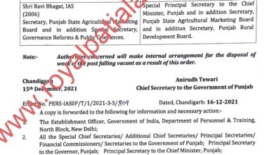 Punjab IAS officer posted in CM’s core team