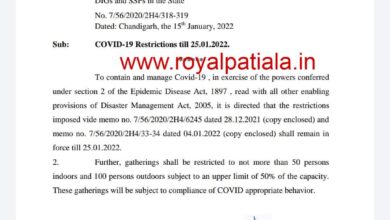 Punjab govt issues revised Covid 19 restrictions