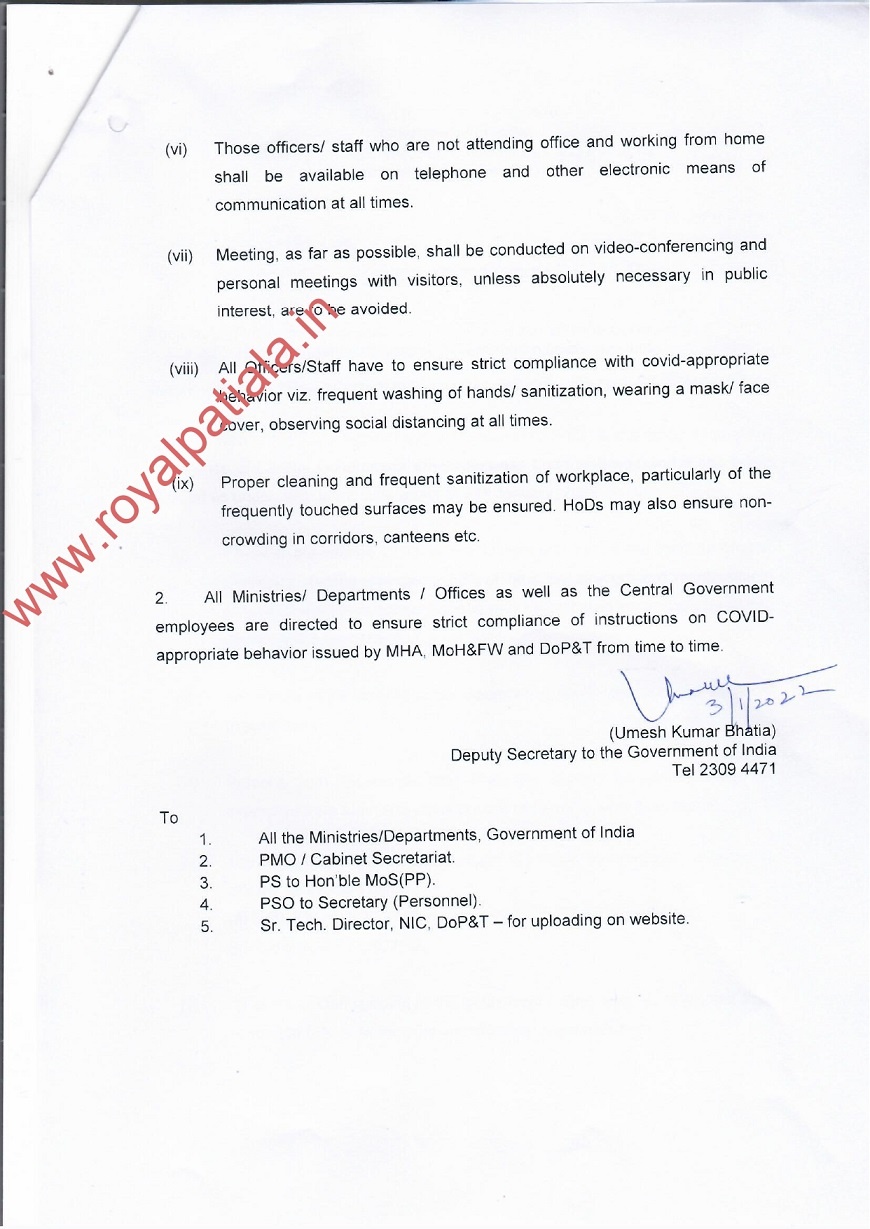 Govt issues revised orders on office attendance