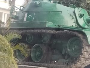 Curiosity in residents of Patiala over display of reverse national flag of Pakistan on a tank