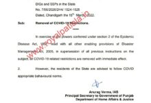 Punjab govt issues important update on Covid 19 restrictions