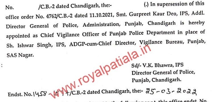 First Punjab police transfers; top brass reshuffled