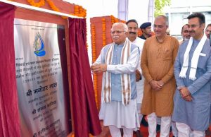 Haryana CM laid foundation stone of various development projects at Karnal