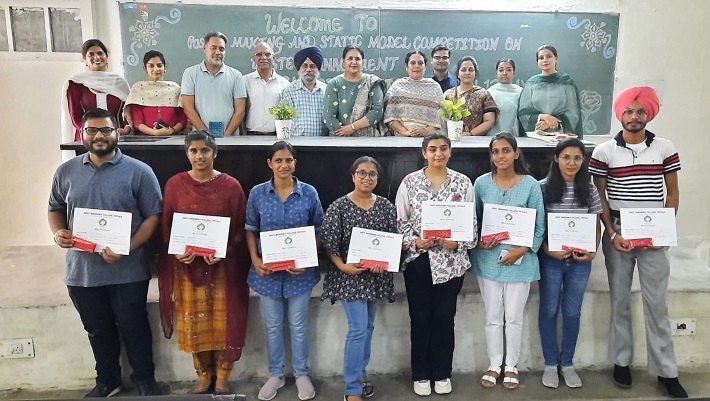 Waste Management Poster and Model making competition held at Mohindra College, Patiala