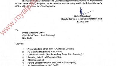 2004 batch bureaucrat appointed as PS to PM Modi