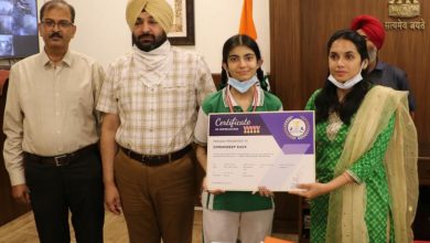 Proud moment-Simrandeep Kaur of Scholar Field School brought laurels for the country
