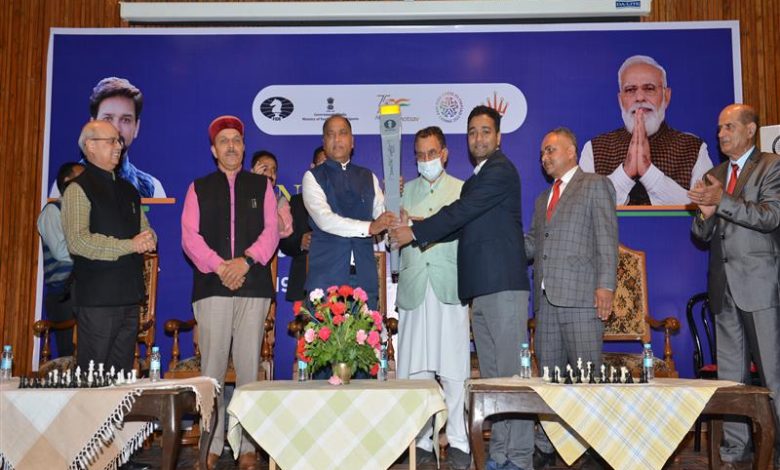 Chief Minister receives torch relay of Chess Olympiad